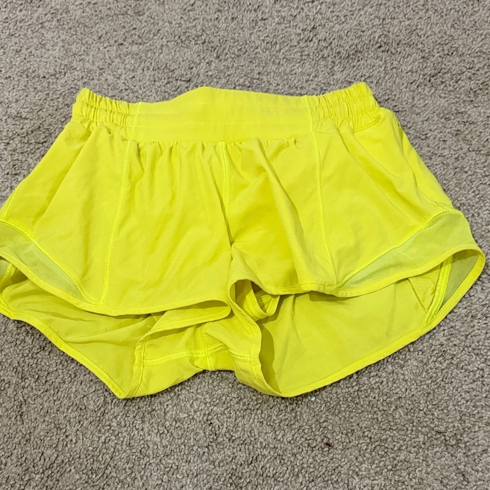Lululemon Athletica Bright Yellow Athletic Shorts